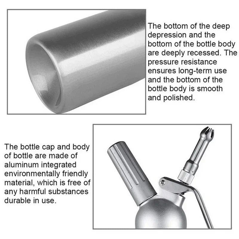 17oz 34oz Whipped Cream Dispenser 500 1000ml Cake Piping Gun Siphon Squeeze Bottle Dessert Tool Cream Whippers