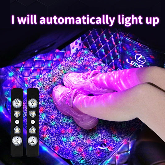 Automotive ambient light, automatic door opening sensor, car mounted colorful voice control, interior decoration, no wiring, wir