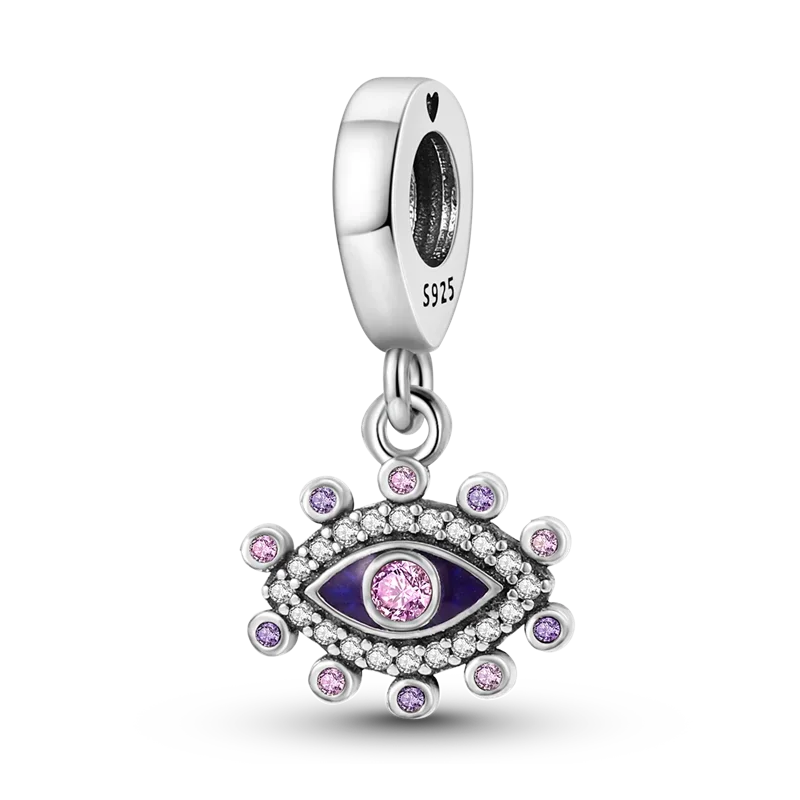 Hot Sale 925 Silver Color Evil Eye Charm Demon Eye Bead For Original  Bracelet&Bangle DIY Making Fashion Jewelry Gift