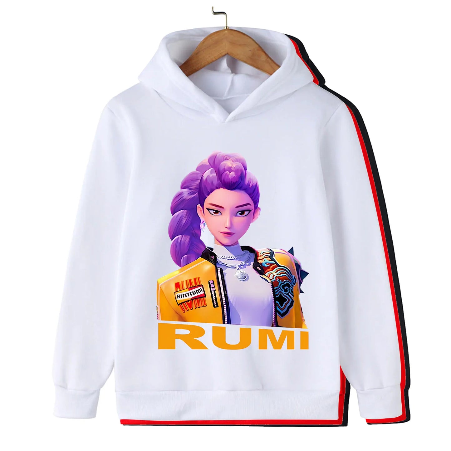 2025 KPop Demon Hunter Cartoon Girls Boy Hooded Sweatshirt Warm Children's Korean Wave Fashion Casual Tops Casual Girls Clothing