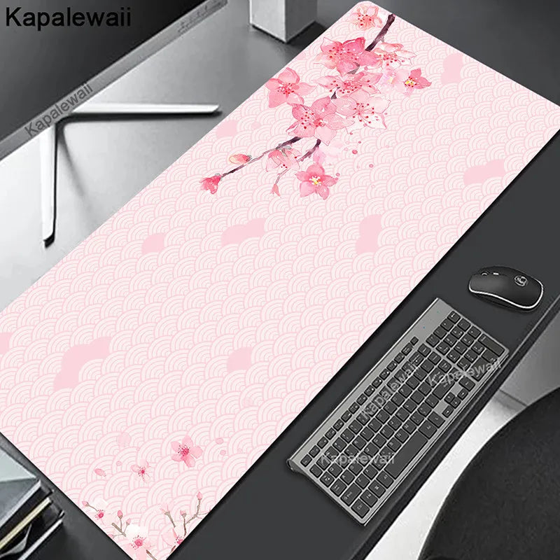 Comouter Mouse Pad Large Sakura Mousepads Office Deskmat XXL Table Carpet Natural Rubber Mousemat Keyboard Mats 80x30cm Mousepad