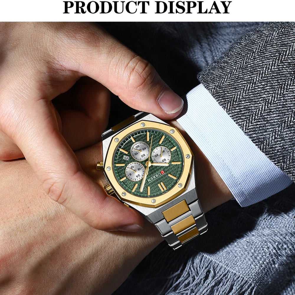 Curren 8440 Men's Business Quartz Watch Six-Hand Round Calendar Multifunctional Waterproof Wristwatch