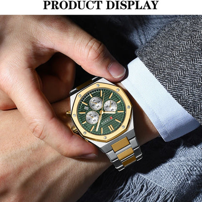 Curren 8440 Men's Business Quartz Watch Six-Hand Round Calendar Multifunctional Waterproof Wristwatch