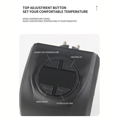 Portable Electric Heater, Wall Plug-In Room Heater, Mini Radiator Fan Warmer, Ideal Heating Appliance for Home