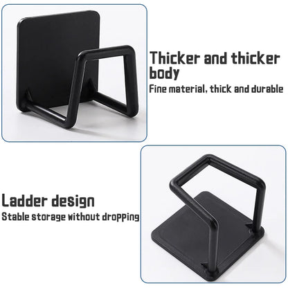 Kitchen Sink Sponges Holder Self Adhesive Drain Drying Rack Bathroom Basin Rack Storage Hooks Kitchen Wall Hooks Accessories