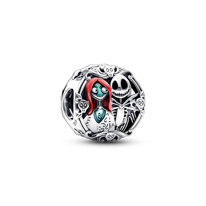 Disney Plata De Ley 925 Silver Charm Monster Activity Flowers Pendant Beads Original Women Bracelets Bangles DIY Jewelry Gift