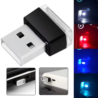 1PCS Mini Usb Light Room Modeling Car Ambient License Plate Lamp Neon Interior Auto Emergency Lighting Portable Ambient Lights