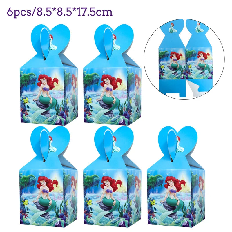 The Little Mermaid Birthday Party Decoration Princess Ariel Paper Napkin Plate Cup Tablecloth Balloons Kids Baby Shower Supplies