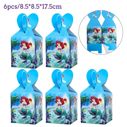 The Little Mermaid Birthday Party Decoration Princess Ariel Paper Napkin Plate Cup Tablecloth Balloons Kids Baby Shower Supplies