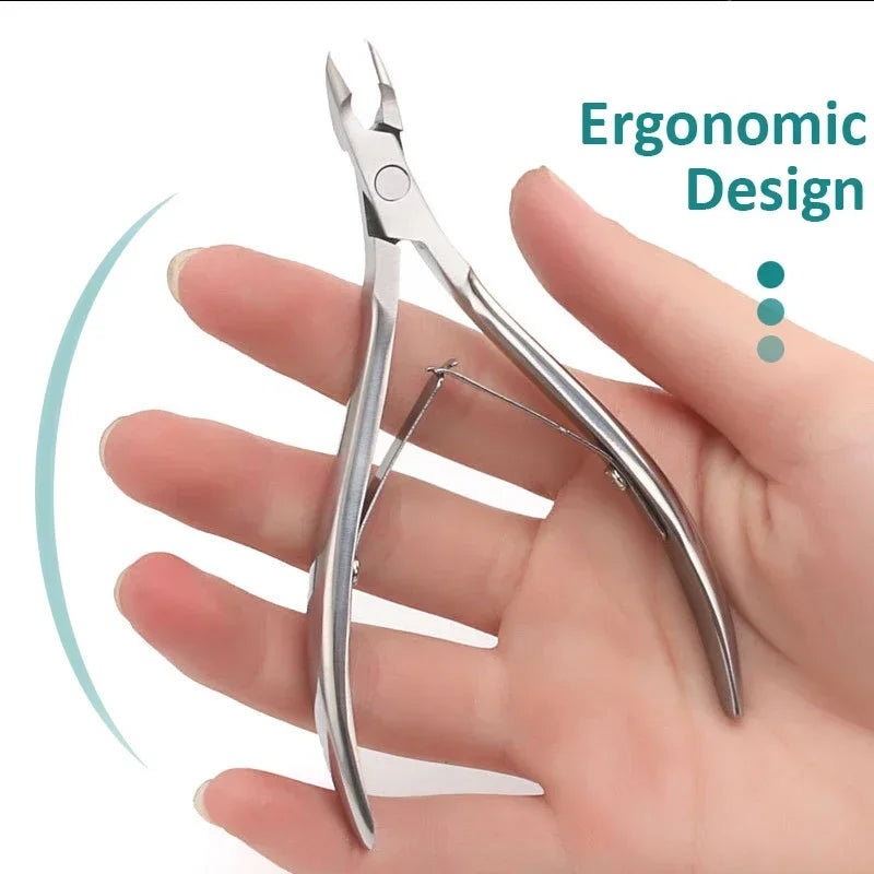 Professional Nail Nipper  Stainless Steel Cuticle Nail Clipper Art Manicure Pedicure Care Trim Plier Cutter Beauty Scissors Tool