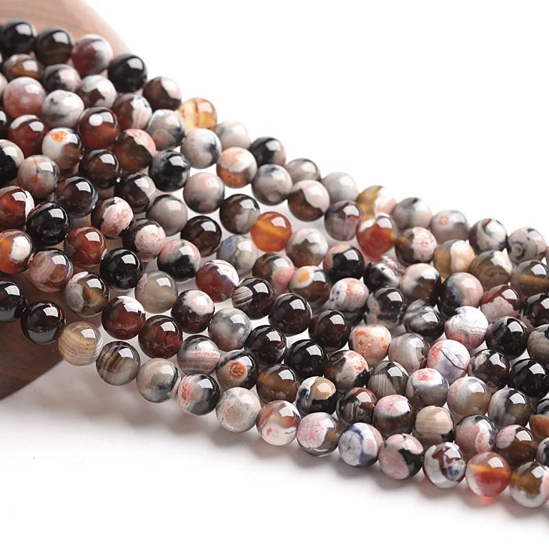 Natural Stone 4 6 8 10 12mm Round Tiger Eye Amethyst Agate Jades Stone Spacer Bead For Jewelry Making Diy Bracelet Needlework