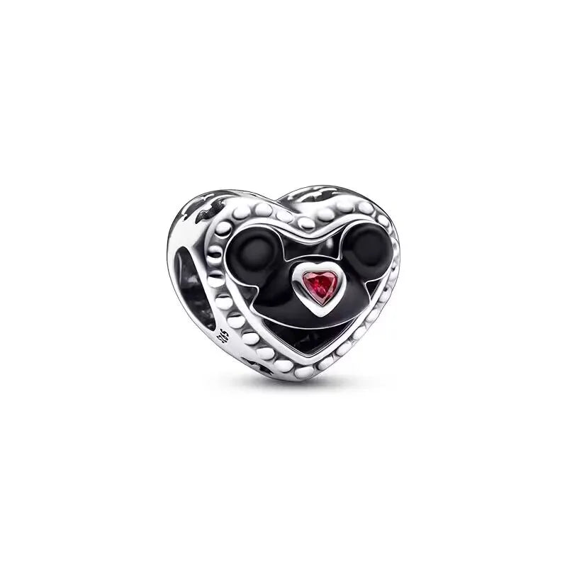 Hot Sell 925 Silver DIY Beads Jewelry Charms Bracelet Mickey Minnie Princess Christmas Stitch Robots Marvel Cute Miniso Disney