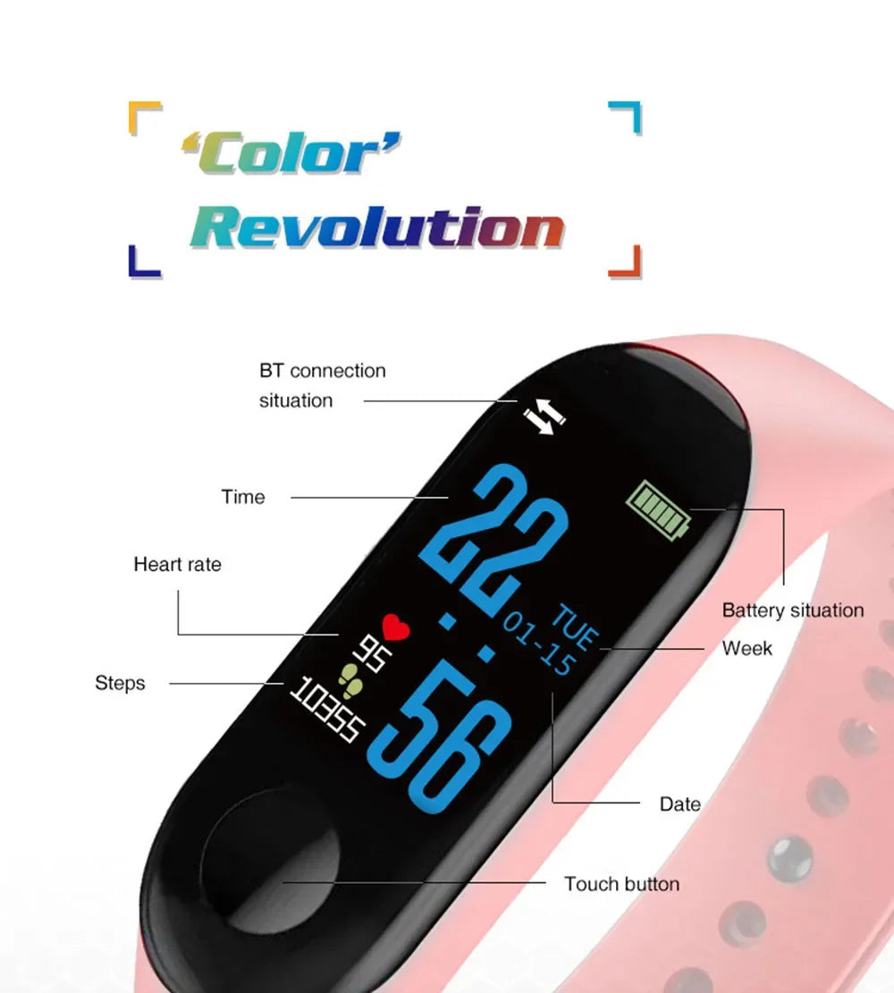 Smart Watch Kids Watches For Girls Boys Sport Bracelet Child Wristband wristband Fitness Tracker Children Smartwatch Waterproof
