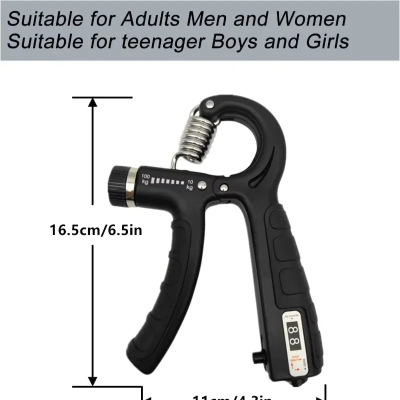 10-100kg Adjustable Counting Grip Strengthener Portable Fitness Grip Strengthener Hand Training Device Grip Strengthener