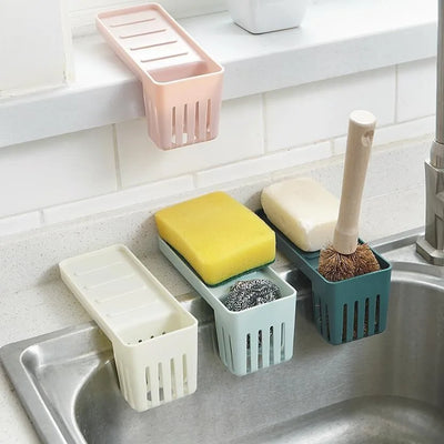 2 Pack Sink Sponge Caddy - Kitchen Countertop Organizer, Space-Saving Holder with Drainage, Hot Kitchen Essential