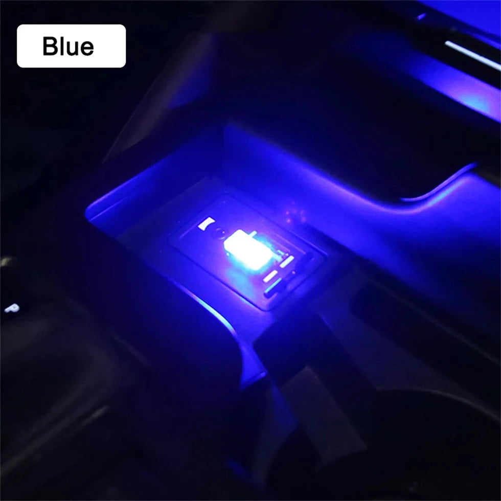 1PCS Mini Usb Light Room Modeling Car Ambient License Plate Lamp Neon Interior Auto Emergency Lighting Portable Ambient Lights