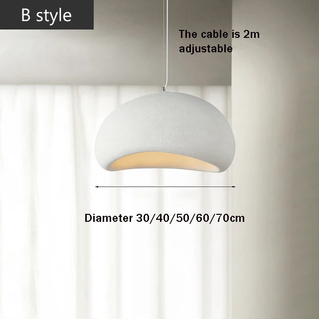 Modern Living Room LED Pendant Lamp Nordic Wabi Sabi Ceiling Chandelier Light for Dining Room Bedroom Home Decor Hanging Lamp
