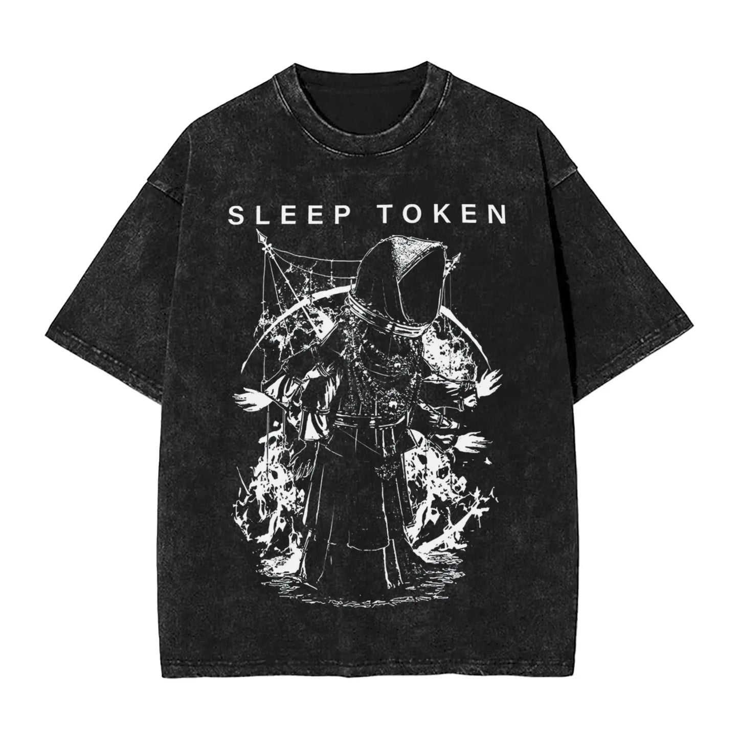 Sleep Rock Music Tokensd Even In Arcadia T Shirt Hip Washed Short Sleeve High Street T-Shirt Fashion for Men Women Streetwear