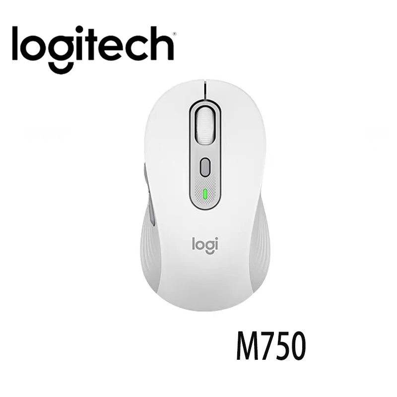 Logitech M750 Wireless Mouse Silent Click, Bluetooth/2.4GHz, Ergonomic, Multi-Device, Compatible with PC Laptop Office Home