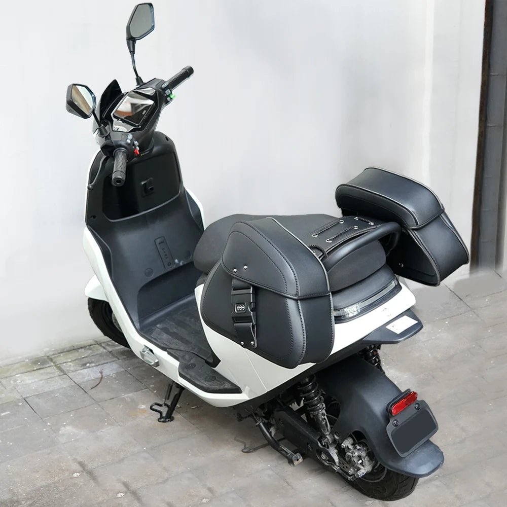 A Pair of 2 Black Motorcycle Hanging Bags, Suitable for Motorcycle Bags, Side Boxes, Side Bags, Tool Bags, Saddle Bags
