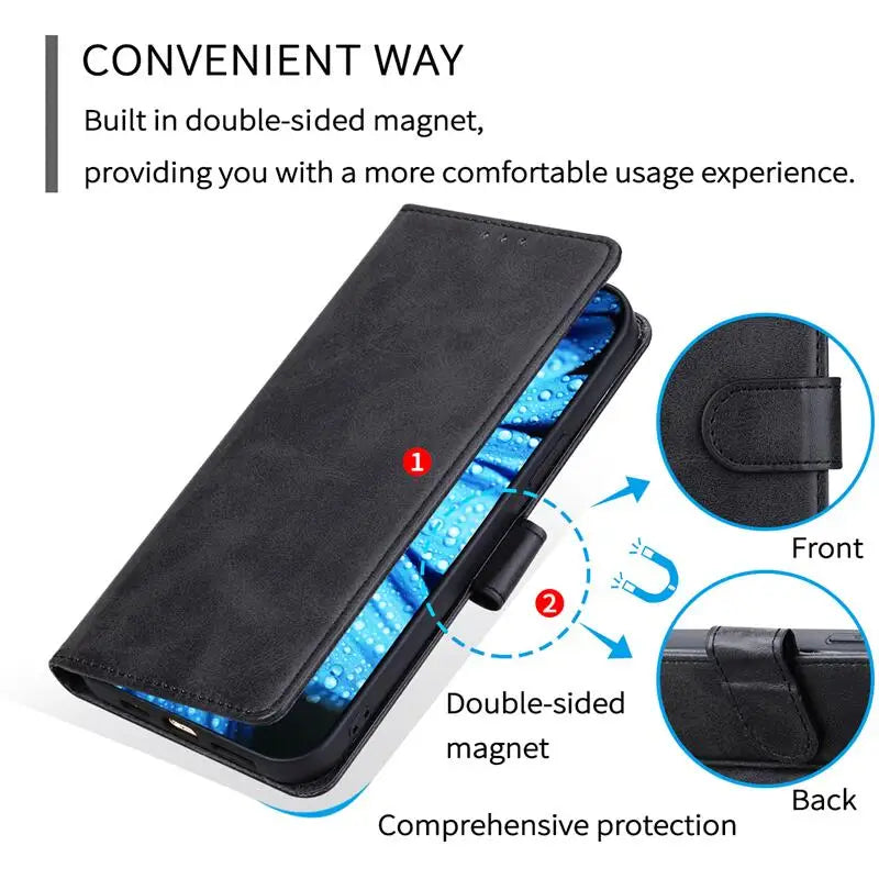 M8/M8 Pro 5G Case For Poco M8 Case Wallet Leather Flip Cover For Xiaomi Poco M8 Pro 5G Case Soft Silicone Cover Coque Fundas