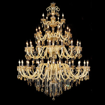 Duplex Crystal Chandeliers European Clubhouse Villa Creative Clndle Lamp Staircase Crystal Chandelier Lighting For Living Room