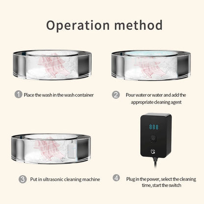 Ultrasonic cleaning portable jewelry watch glasses underwear disinfection washing dishes fruits and vegetables