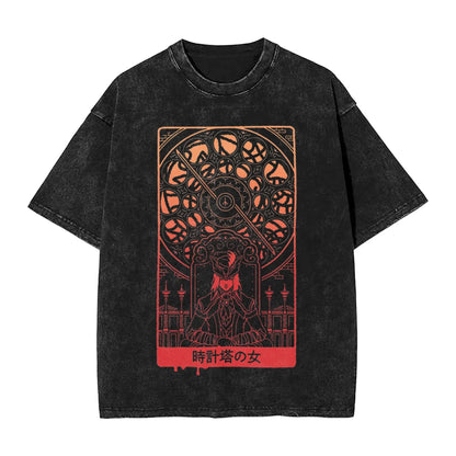 Bloodborne Darks Souls Washed T Shirts Streetwear Hip Hop Vintage T-Shirt  Tees Tops for Men Women Cotton Street Graphic Printed