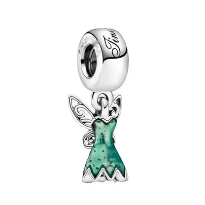 2025 New Disney Beautiful Princess Dress Bead Pendant 925 Silver Suitable for European Original Bracelet DIY Exquisite Jewelry