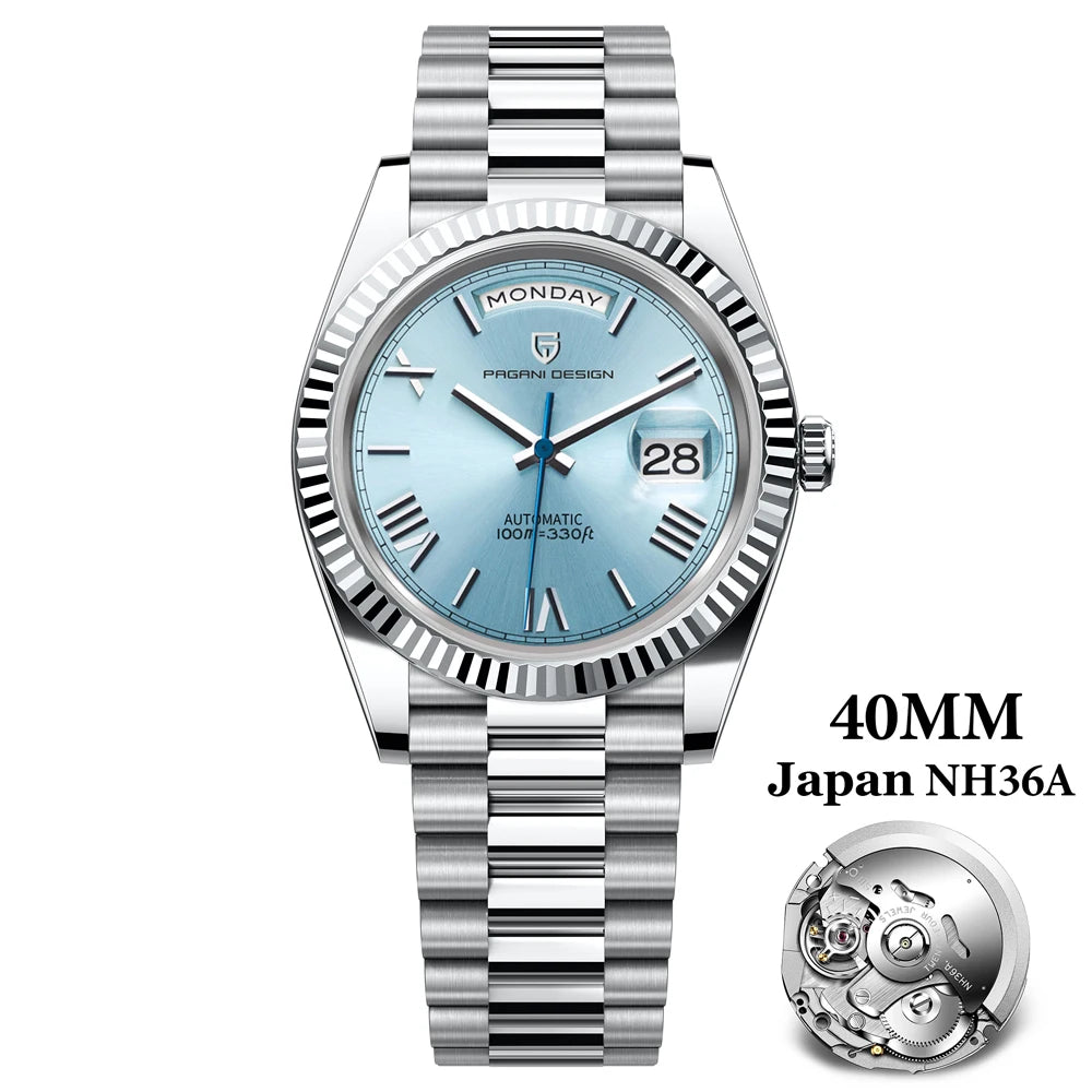 PAGANI DESIGN Men's Watches DD40 Gold White Luxury Automatic Watch Men TMI NH36A Date Week Mechanical Watches For Men 2026 New