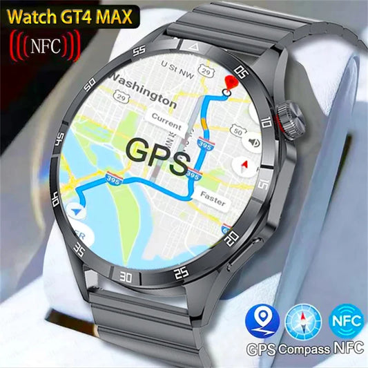 2025 New Smart Watch Men Watch 4 Pro1.53 inch AMOLED HD Screen BT Call GPS sports NFC Health Monitoring Smartwatch Mens Watch