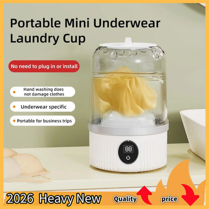 Mini Cordless Electric Laundry Cup Washing Machine Portable Washer for Underwear Socks Baby & Pet Clothes