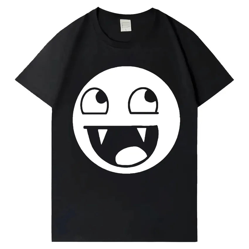 Domo Kun Funny Meme T Shirts Men's Women Clothes Classic Cotton Casual Tee Shirts Short Sleeve Oversized T-shirt Tops Streetwear
