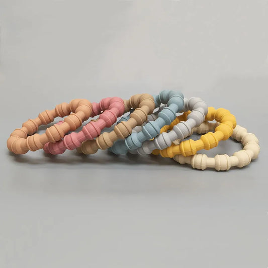 1/9pcs Baby Silicone Teether Children's Bracelet Baby Teething Stick Children's Oral Muscle Trainer Biteable Water Boiler
