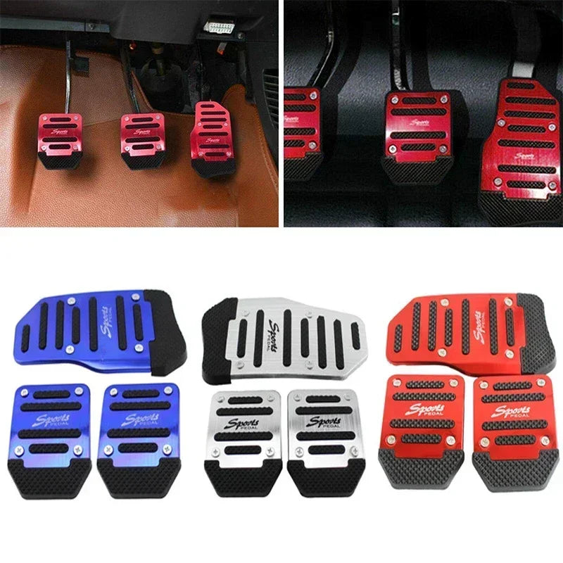 Automotive pedal aluminum alloy universal type modified brake accelerator clutch aluminum alloy pedal anti-skid pad Accessories