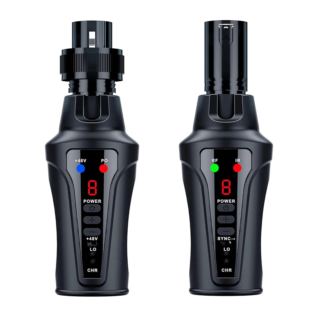 Acemic TR-20SET UHF Wireless Microphone Adapter, XLR Transmitter and Receiver with 48V Phantom Power, for Condenser Dynamic Mic