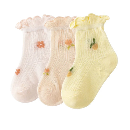3Pair/lot New Newborn Baby Socks Summer Thin Casual Kids' Baby