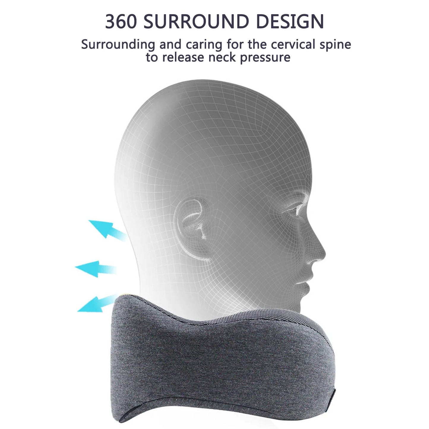 U-shaped Travel Pillow Adjustable Portable Neck Protection Pillow for Welcome Festival