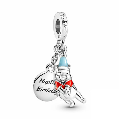 Hot Sell 925 Silver DIY Beads Jewelry Charms Bracelet Mickey Minnie Princess Christmas Stitch Robots Marvel Cute Miniso Disney