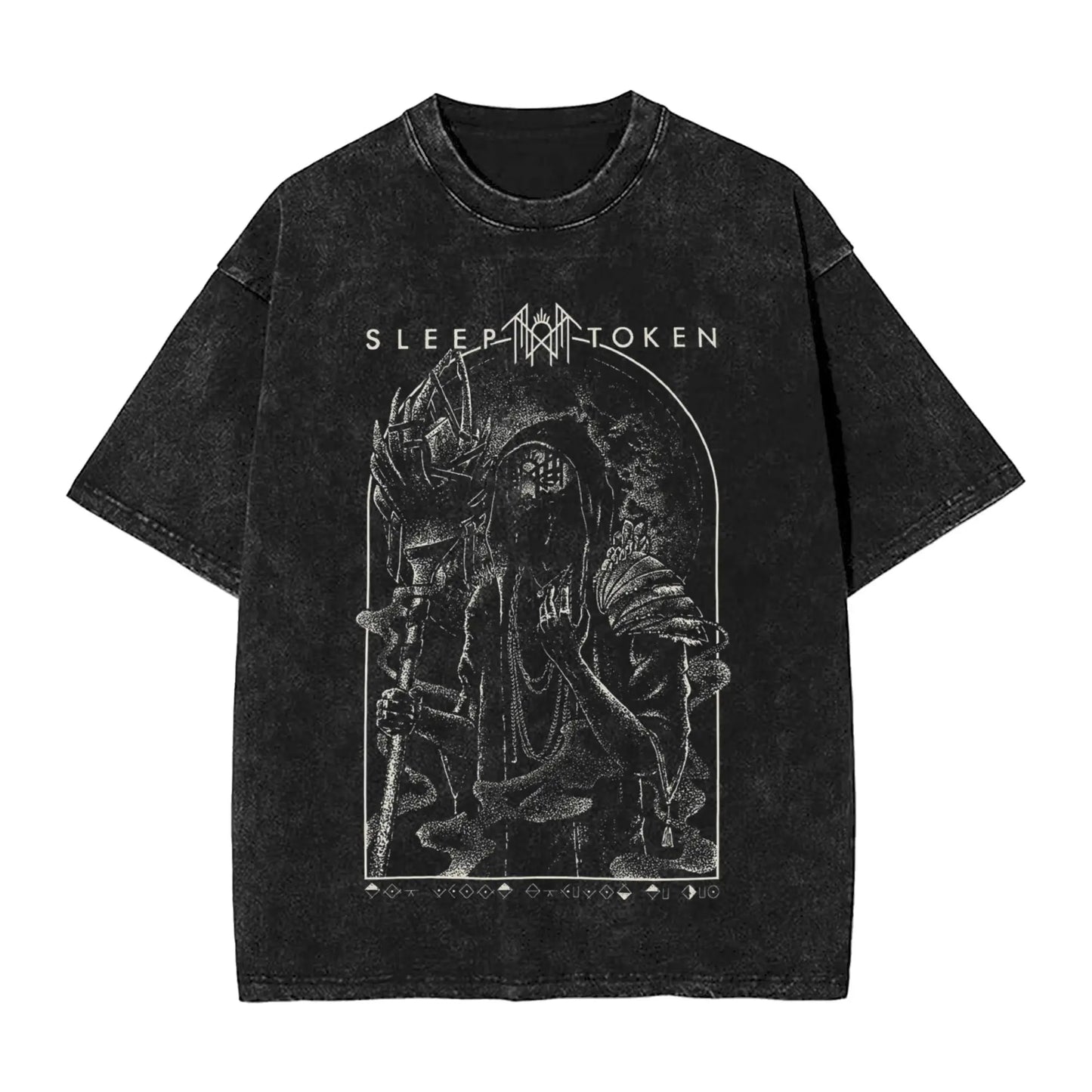 Sleep Rock Music Tokensd Even In Arcadia T Shirt Hip Washed Short Sleeve High Street T-Shirt Fashion for Men Women Streetwear