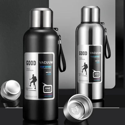 1000ML Stainless Steel Thermos Bottle Sport Thermal Water Bottle Keep Cold and Hot Insulated Cup Outdoor Campping Vacuum Flasks