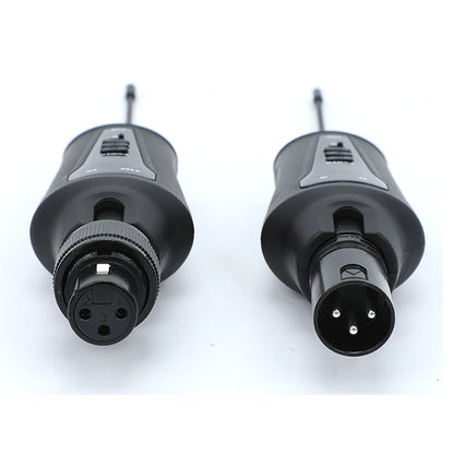Acemic TR-20SET UHF Wireless Microphone Adapter, XLR Transmitter and Receiver with 48V Phantom Power, for Condenser Dynamic Mic