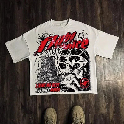 Hip Hop Original Style Letter Pattern T-shirt Y2K Style Men's T-shirt Summer Unisex Casual T-shirt Hip-hop