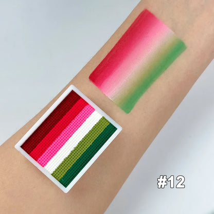 UV Glow-in-the-Dark Rainbow Water Activated Face Body Paint Fluorescent Neon for Masquerade Halloween Christmas Music Festival
