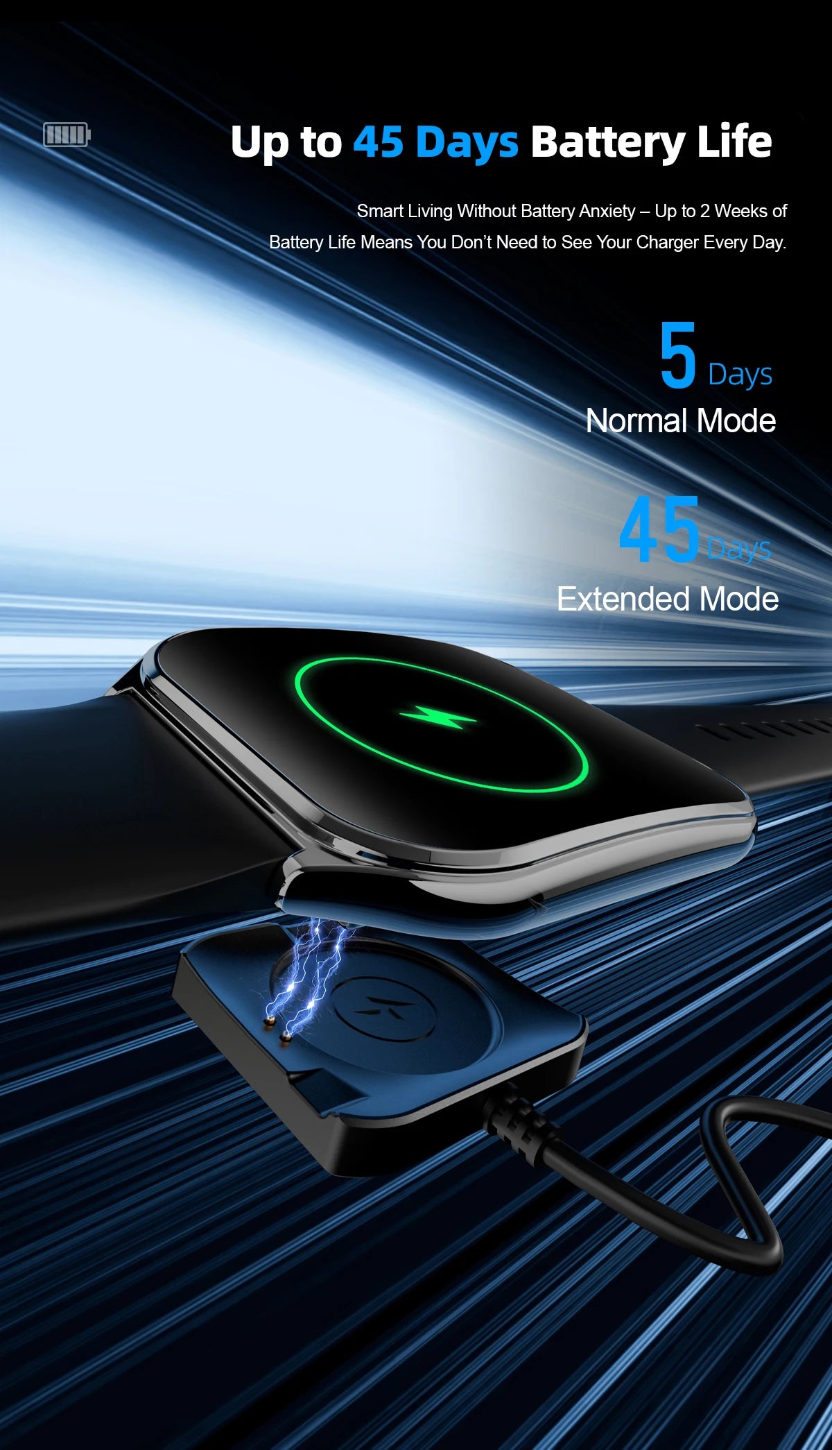 2025 new smart watch, 1.96-inch sports watch, IP67 waterproof, 110+ sports mode, fitness activity tracker, ultra-thin watch.