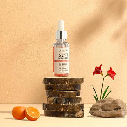 5-in-1 Face Serum 30ml - Moisturizing, Whitening, Anti-Wrinkle, Anti-Aging, Vitamin C & Hyaluronic Acid for Pore Minimizing