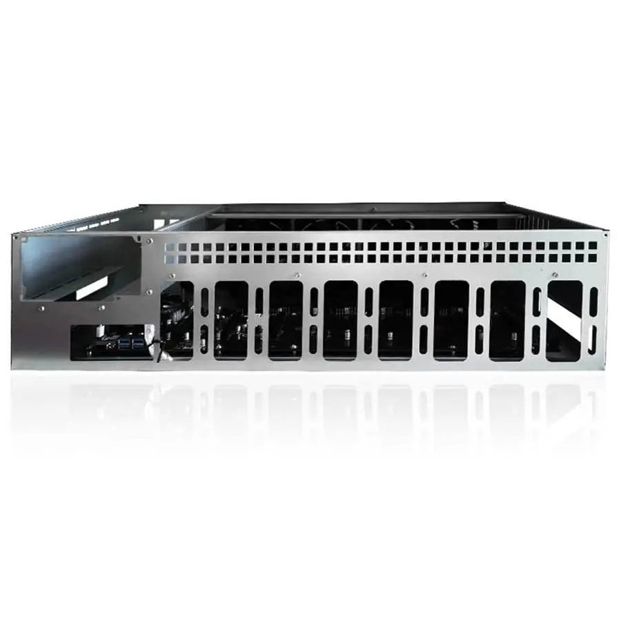 Computer 8X PCIE Frame Chassis Case with Motherboard CPU DDR3 4GB