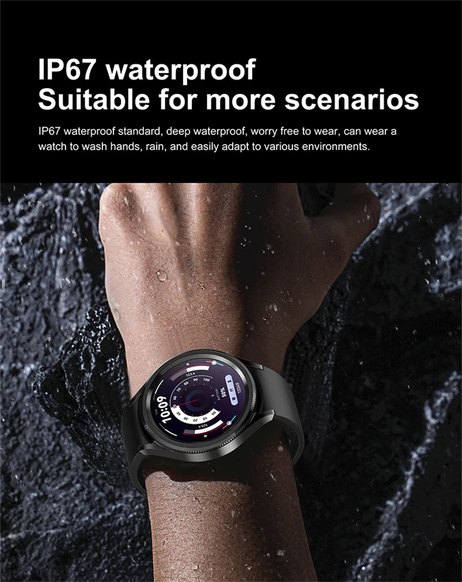 2025 New Smart Watch 6 Classic Smart Watch Fashion Men Sports Fitness Waterproof Heart Rate AMOLED HD Bluetooth Call Smartwatch