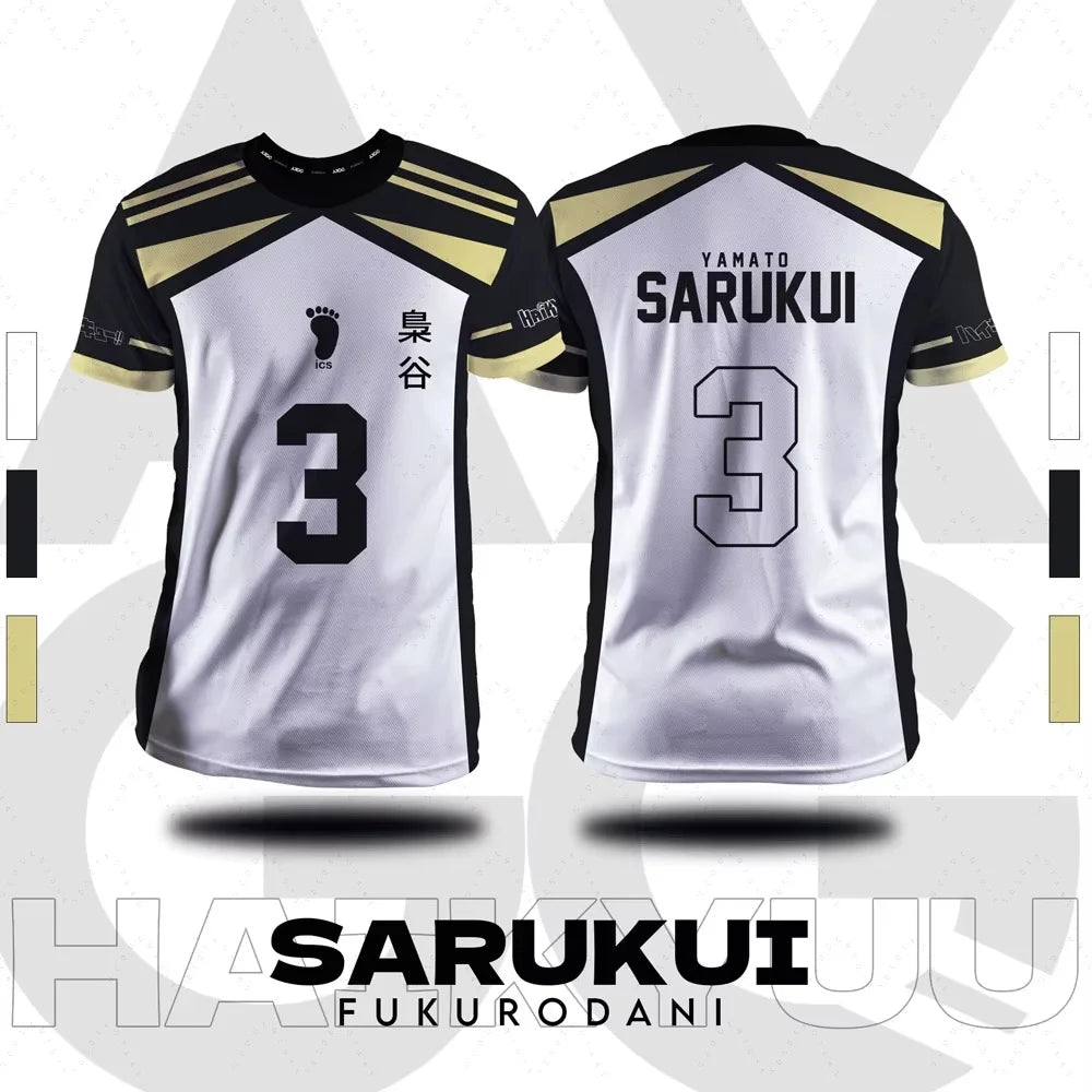 New Summer Fall Haikyuu Fukurodani Cartoon Anime Cosplay Men Jersey Summer Short Sleeve Children Tee Top Fashion Women T-Shirt