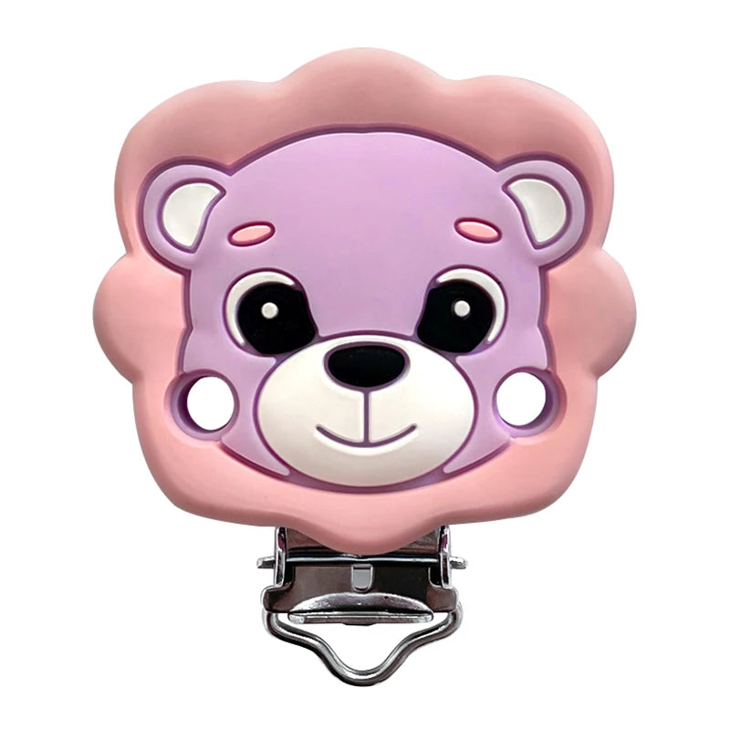1/3/10pcs Lion Baby Silicone Teether Beads Toy DIY Pacifier Chain Necklaces Pendant Bite Chew Rodent For Teething Kids Toys